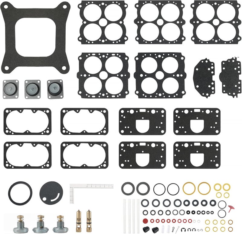Kolasina 37-485 Carburetor Rebuild Kit Fit for Holley 4 Barrel Gasoline Double Pumper Carburetors (Models 4150, 600, 650, 700, 750, 800, 850 CFM) - Image 1